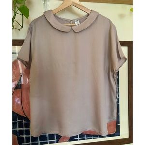 Old Navy Peter Pan collar shirt sleeve blouse NWT